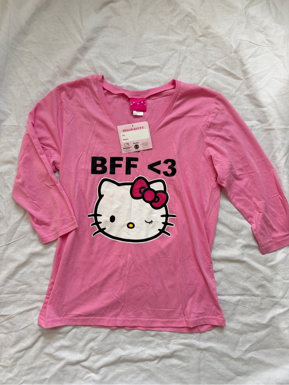 Hello Kitty Pink "BFF <3" New With Tags Kawaii top💖